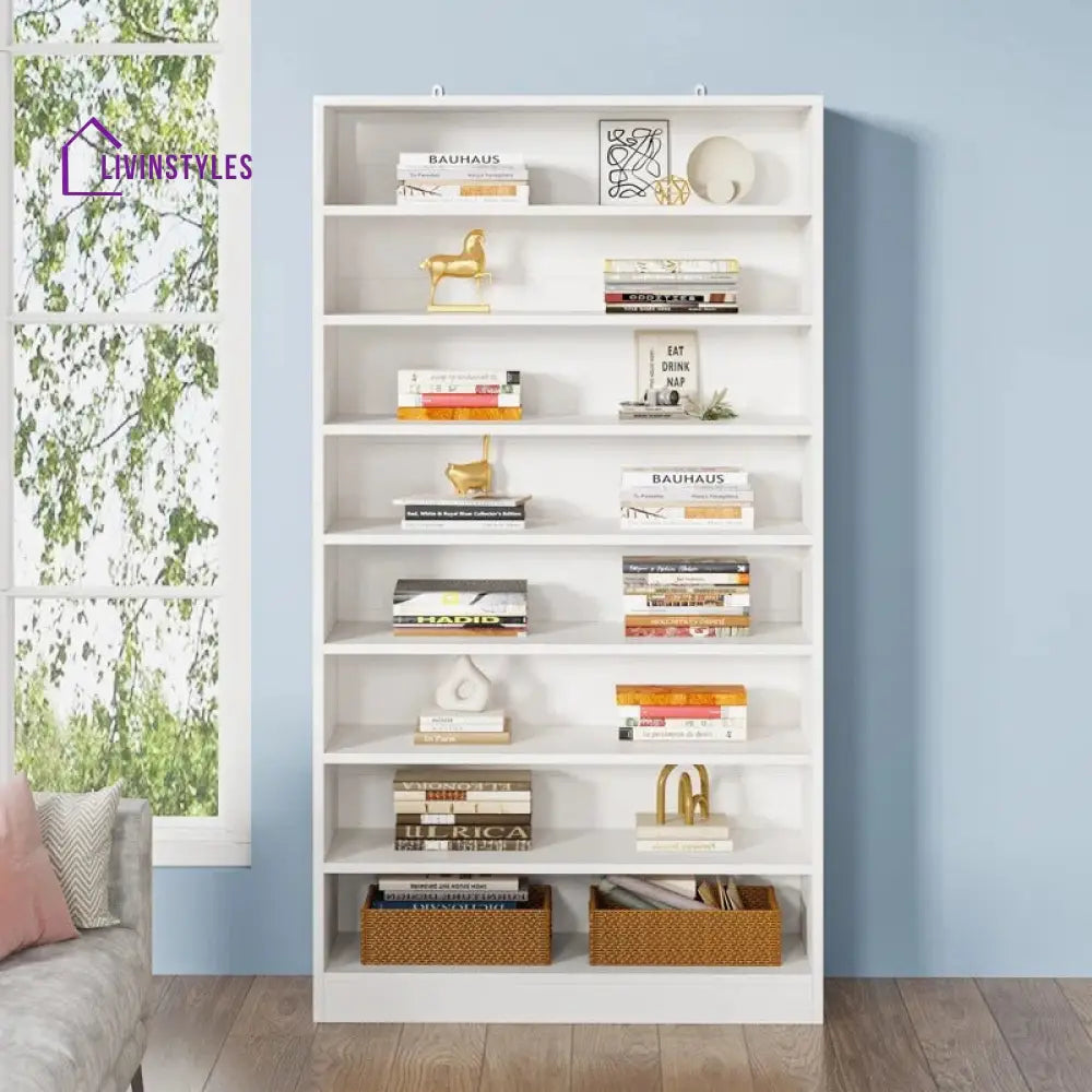Yulia Engineered Wood Bookshelves | Bookshelf for Living Room | Bedroom | Drawing Room | Study Room