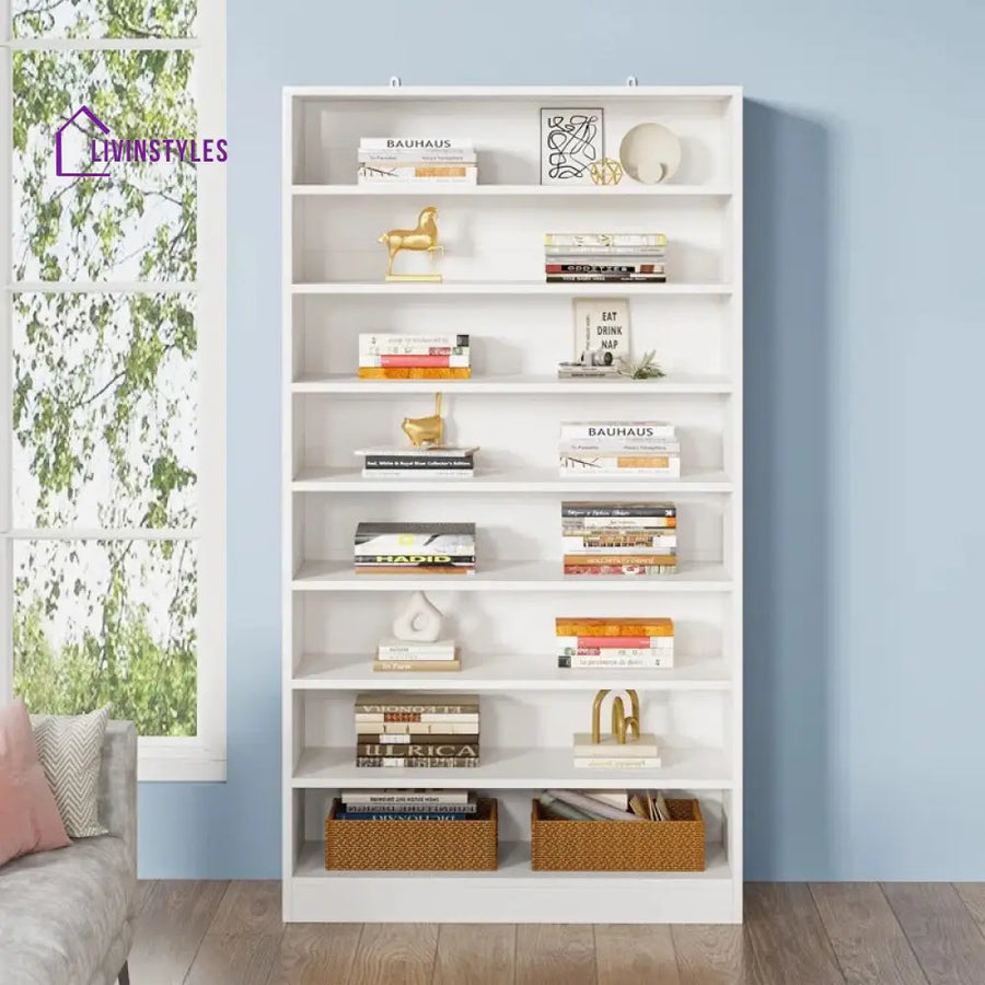 Yulia Engineered Wood Bookshelves | Bookshelf for Living Room | Bedroom | Drawing Room | Study Room