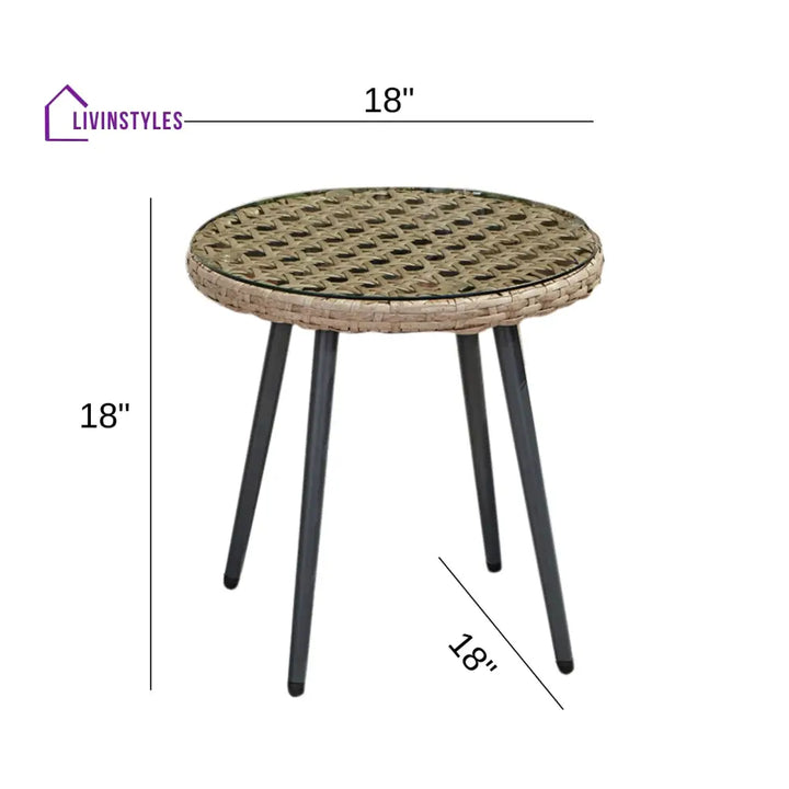 Yuri Outdoor Patio Seating Set 2 Chairs and 1 Table Set (Honey) - Coffee Table Sets