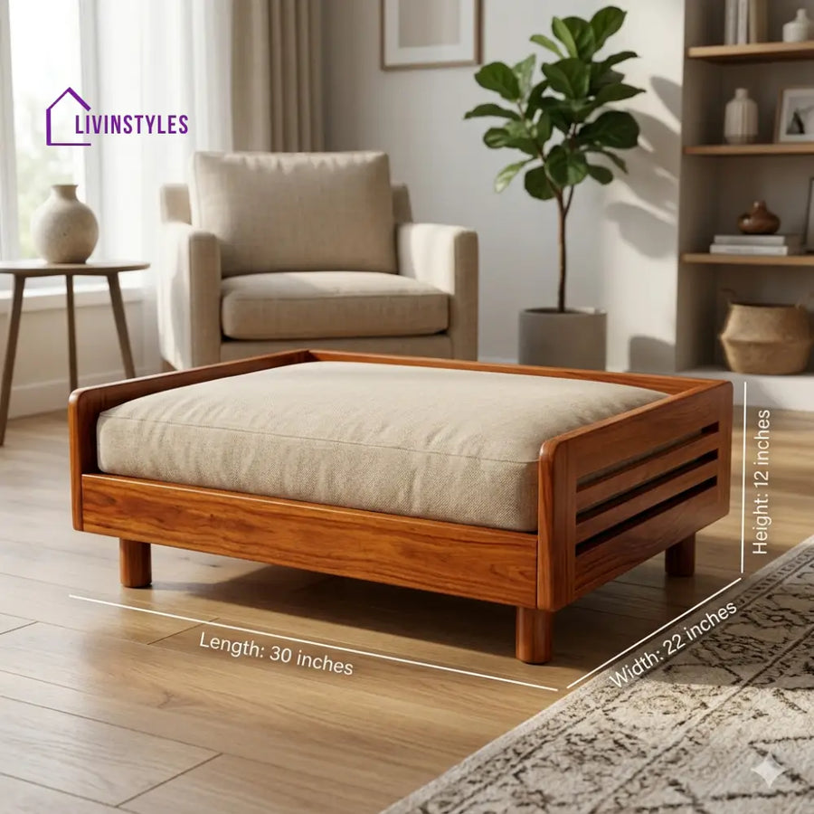 Yuri Solid Sheesham Wood Pet Daybed | Cat Bed | Dog Bed