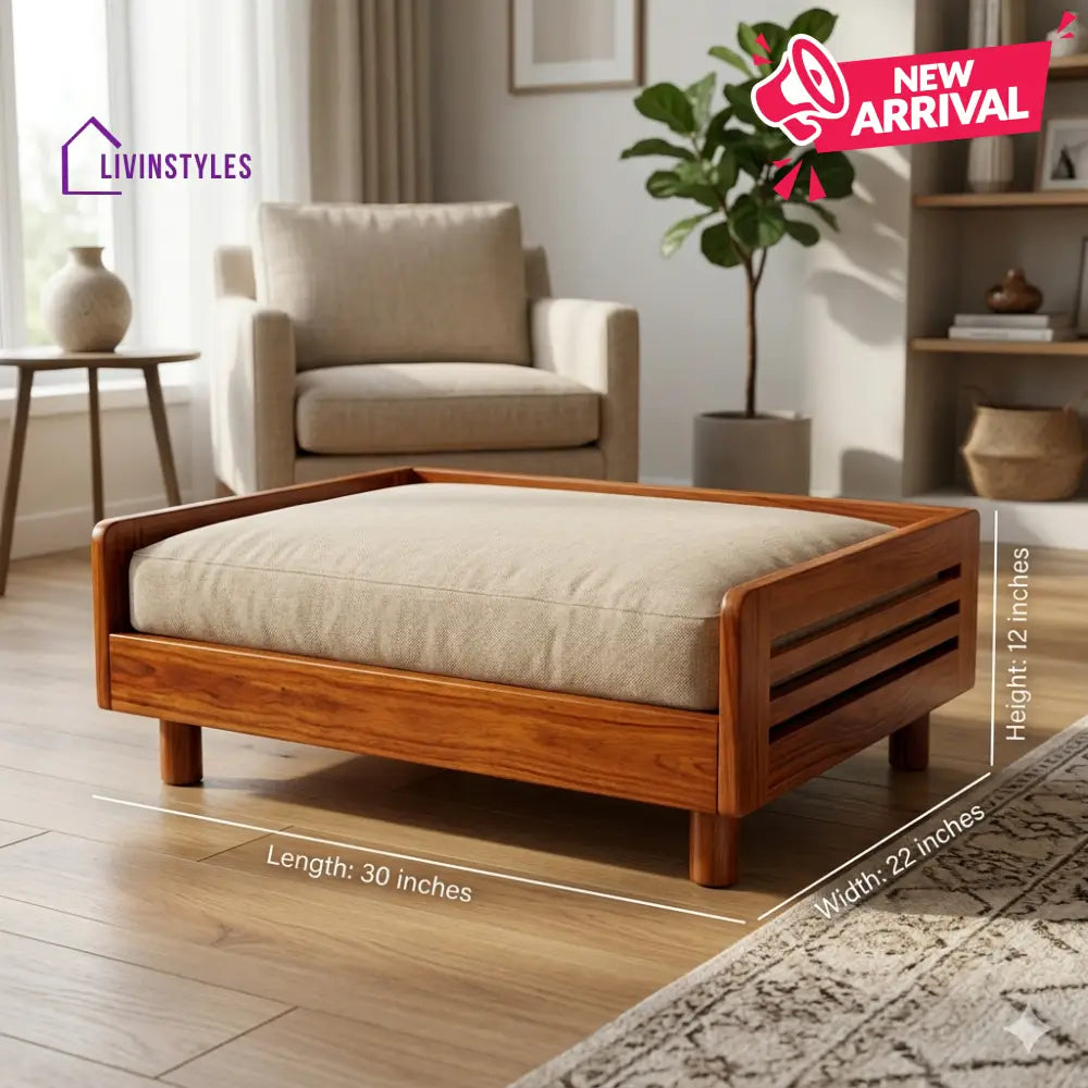 Yuri Solid Sheesham Wood Pet Daybed | Cat Bed | Dog Bed
