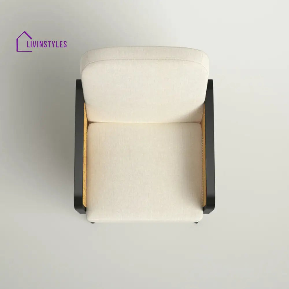 Yuvika Solid Wood and Fabric Arm Chair | Living Room Chair | Lounge Chair