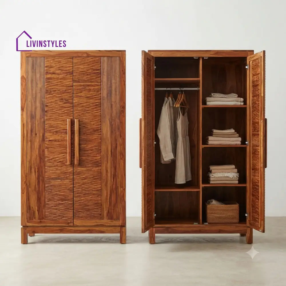 Yuvika Wooden Wardrobe for Clothes | Cupboard for Clothes