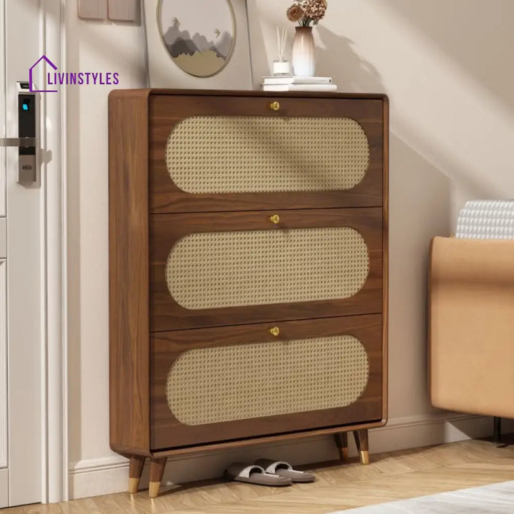 Yuvraj Solid Wood Shoe Rack for Hallway