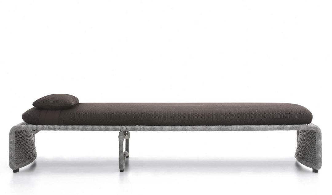 Adnet Outdoor Swimming Poolside Lounger Set of 2 (Grey) Braided & Rope