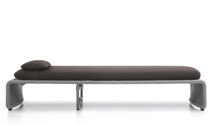 Adnet Outdoor Swimming Poolside Lounger Set of 2 (Grey) Braided & Rope