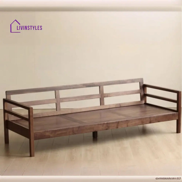 Zahar Solid Wood 3 Seater Sofa for Living Room