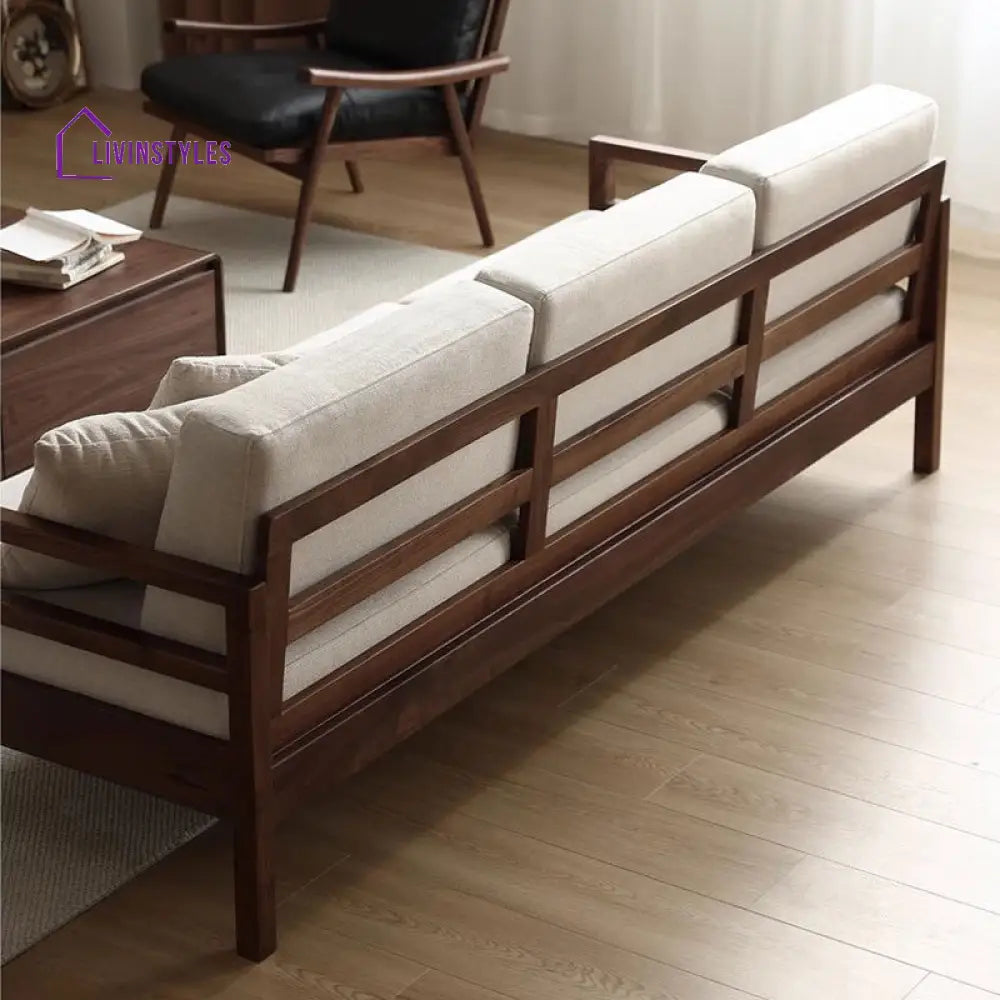 Zahar Solid Wood 3 Seater Sofa for Living Room