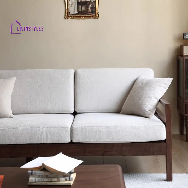 Zahar Solid Wood 3 Seater Sofa for Living Room