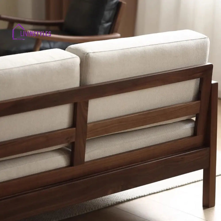 Zahar Solid Wood 3 Seater Sofa for Living Room