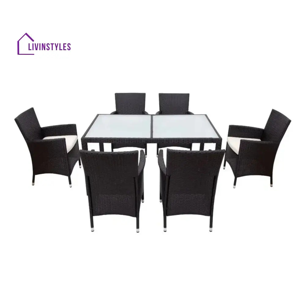 Zahara 7-Piece Outdoor Rattan Wicker Dinning Table Set - Dining Set