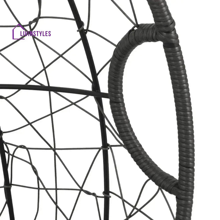 Zahida Outdoor All-Weather Wicker Egg Chair (Grey) - Egg Chair