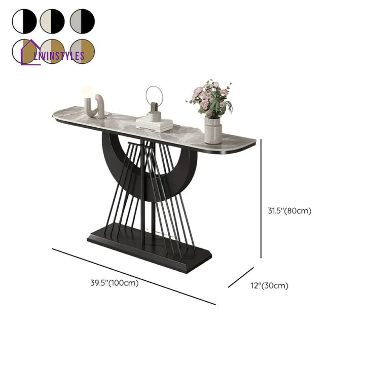 Zaidan Stainless Steel Living Room Console Table