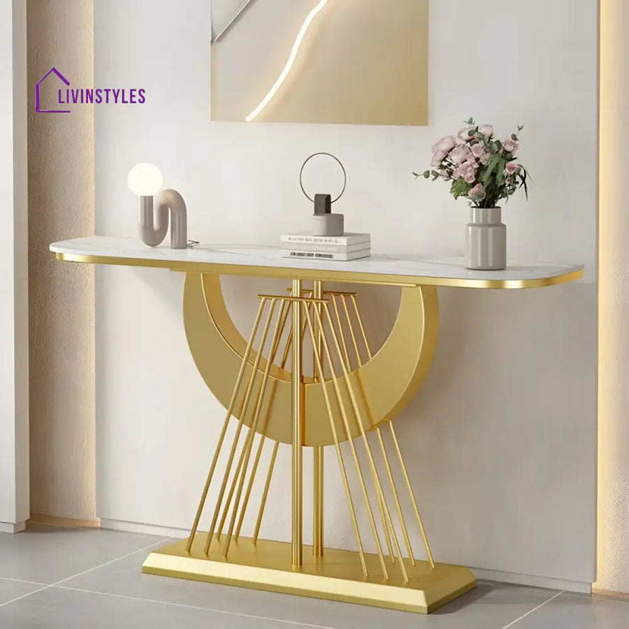 Zaidan Stainless Steel Living Room Console Table