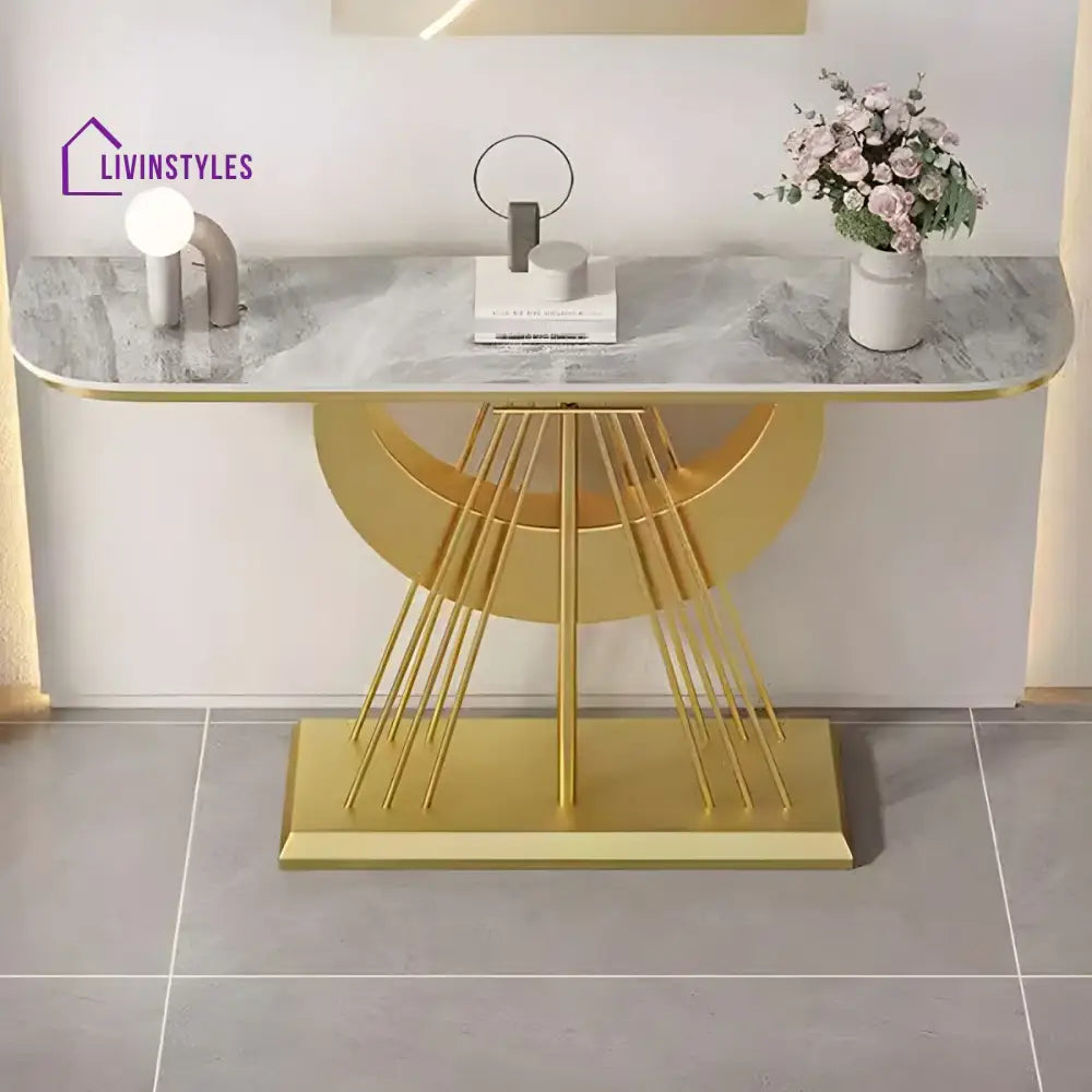 Zaidan Stainless Steel Living Room Console Table