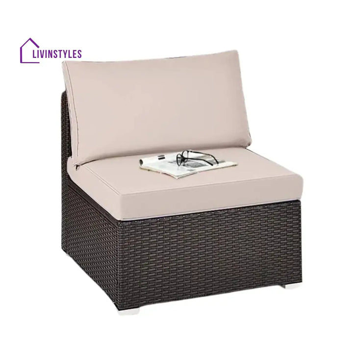 Zaina 2-Piece Outdoor Wicker Armless Sofa - Sofa Set