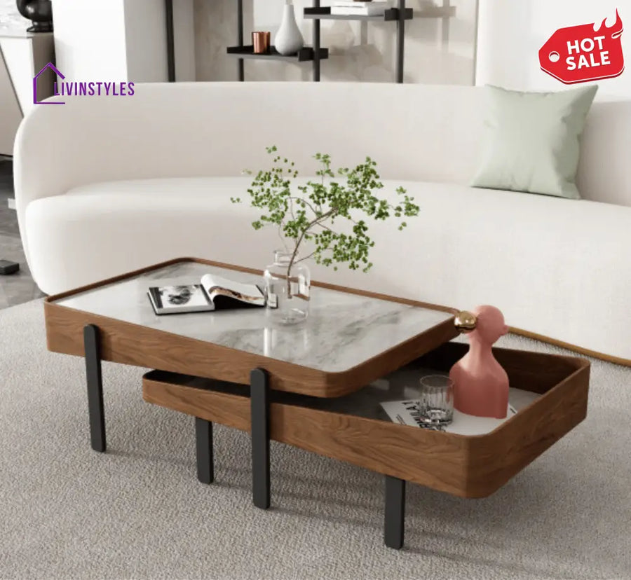 Zakhar Wooden Nesting Centre Tables Coffee Table