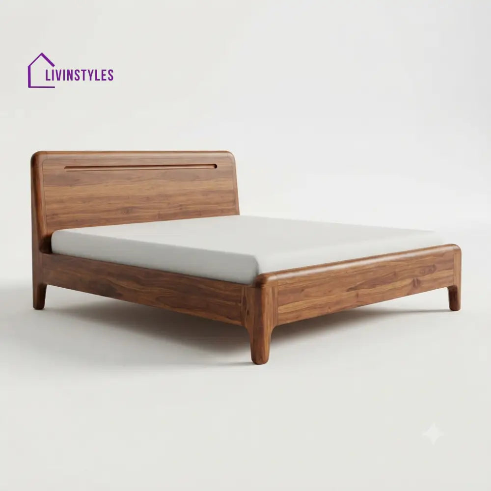 Zanele Wooden Double Bed | King Size Bed | Queen Size Bed - Bed Without Storage