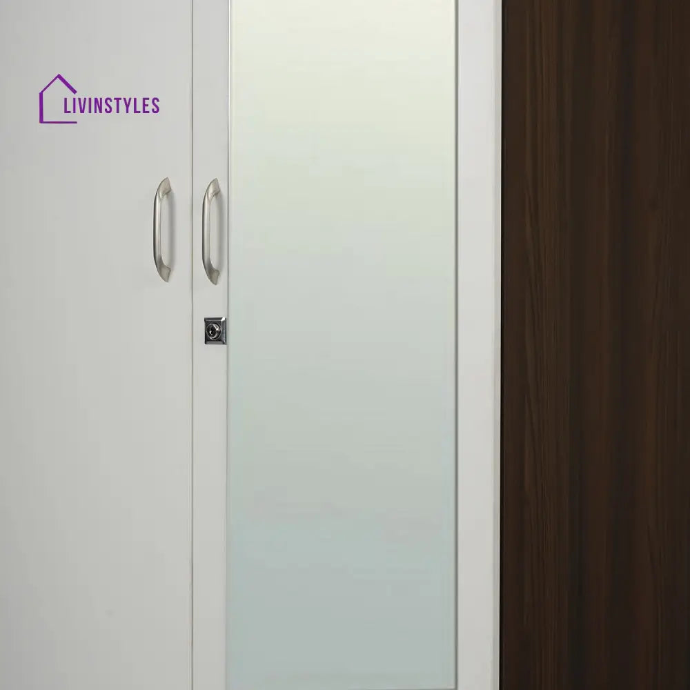 Roman 4 Door Mirror Wardrobe (Walnut / White) Home Furniture