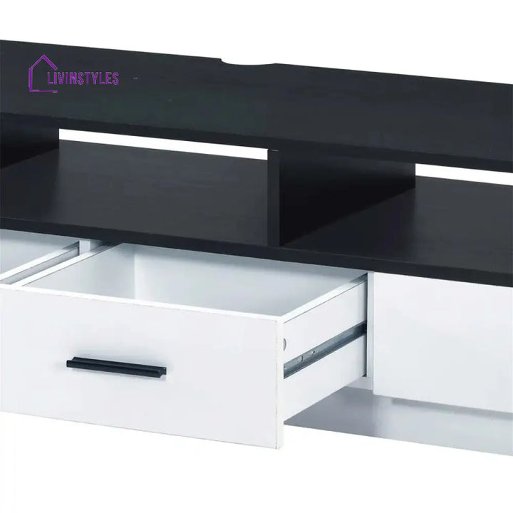 Zaria White Finish Tv Unit Stand for Living Room