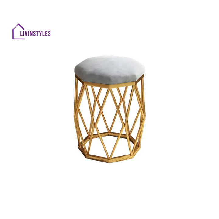 Zarna Living Room Ottoman | Velvet Fabric