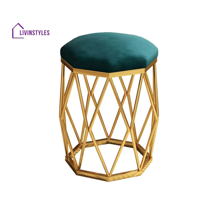 Zarna Living Room Ottoman | Velvet Fabric