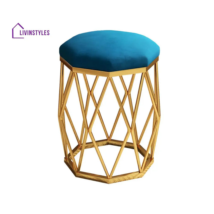 Zarna Living Room Ottoman | Velvet Fabric
