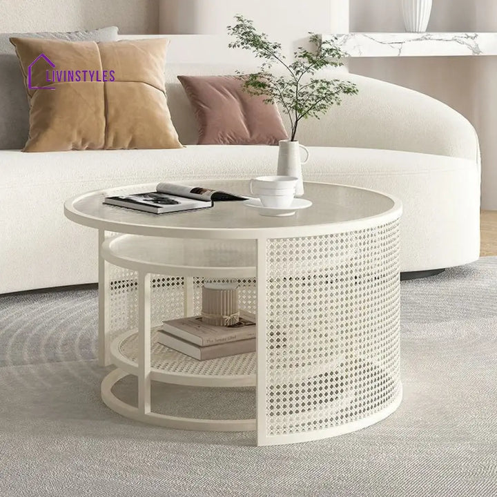 Zarnika Stainless Steel Frame Coffee Table for Living Room