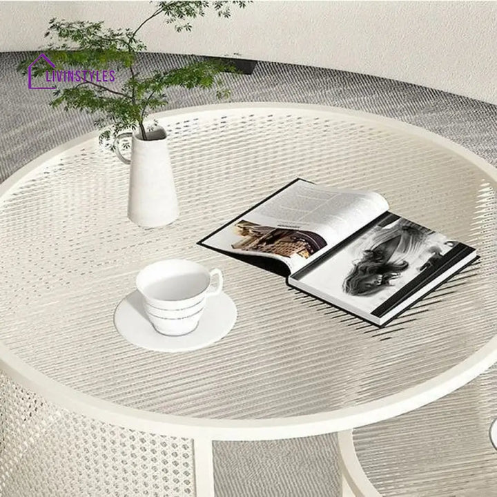 Zarnika Stainless Steel Frame Coffee Table for Living Room
