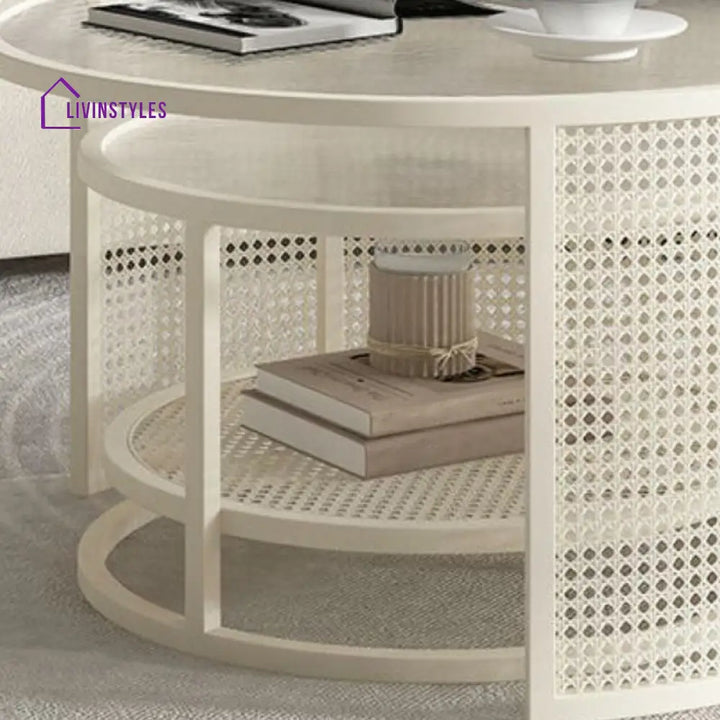 Zarnika Stainless Steel Frame Coffee Table for Living Room