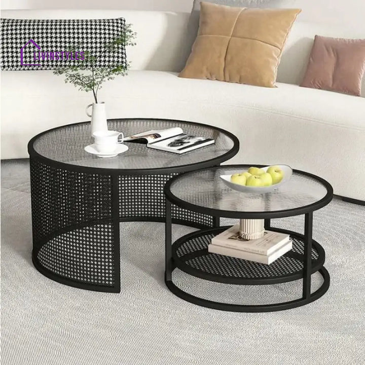 Zarnika Stainless Steel Frame Coffee Table for Living Room