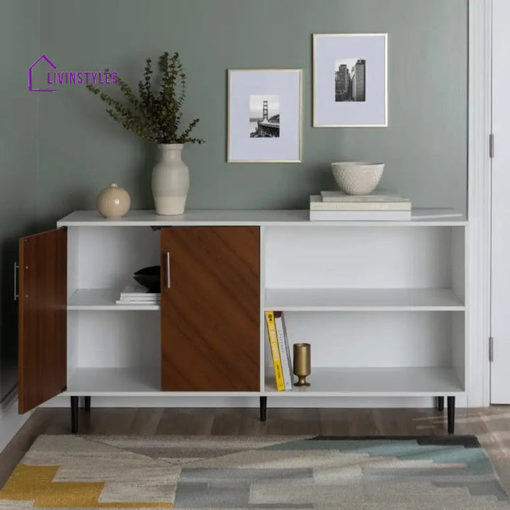 Zaylee Wooden Finish Tv Unit Stand for Living Room