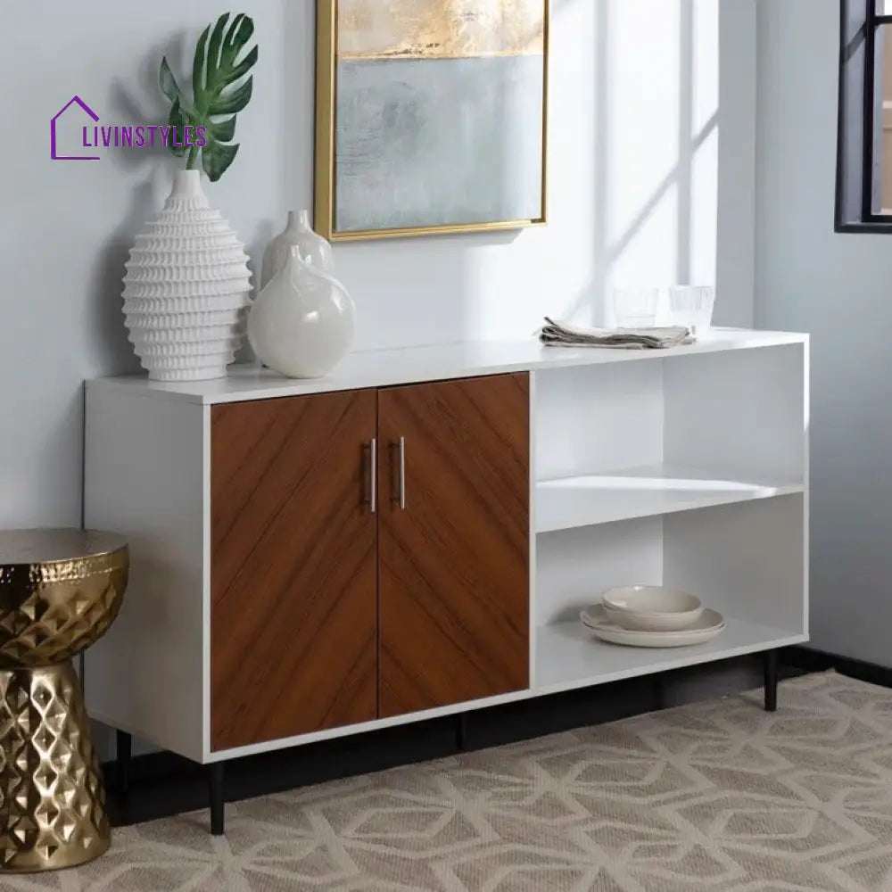 Zaylee Wooden Finish Tv Unit Stand for Living Room