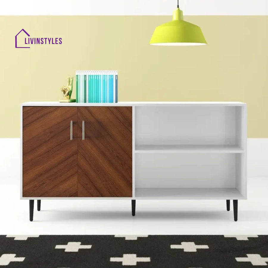 Zaylee Wooden Finish Tv Unit Stand for Living Room