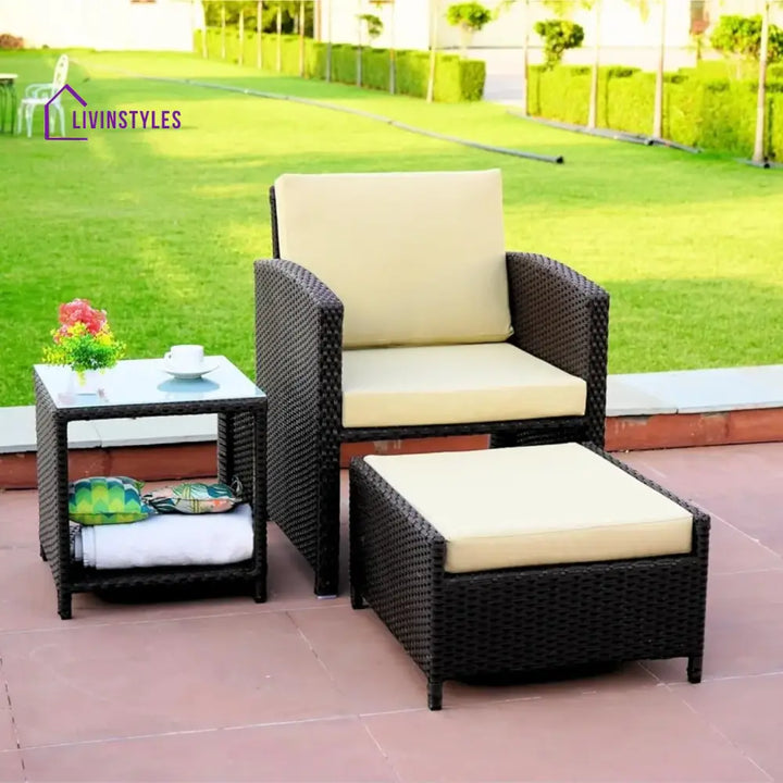 Zeenat Outdoor 5 Piece Patio Wicker All Weather Sectional Furniture Set - Patio Sofa Set