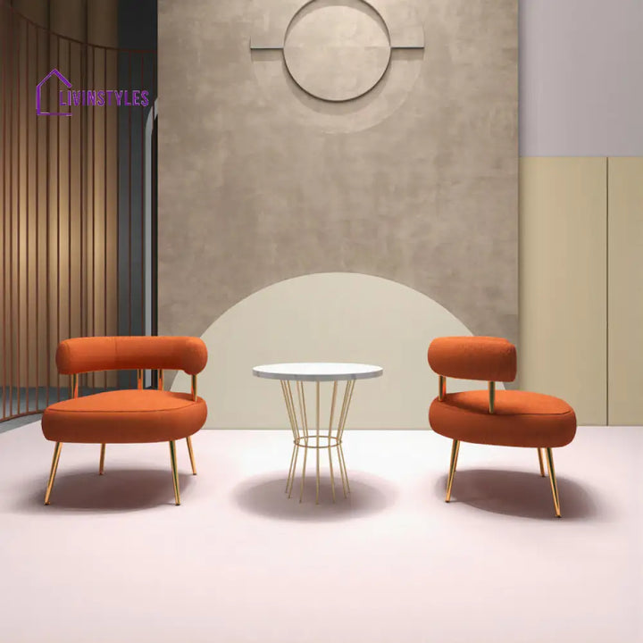Zeisha Metal and Fabric Arm Chair | Living Room Chair | Lounge Chair