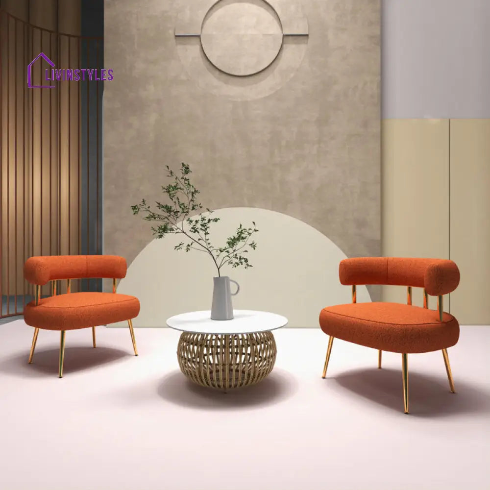 Zeisha Metal and Fabric Arm Chair | Living Room Chair | Lounge Chair