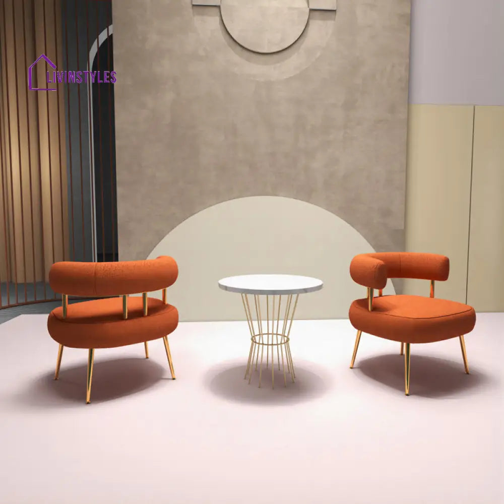Zeisha Metal and Fabric Arm Chair | Living Room Chair | Lounge Chair