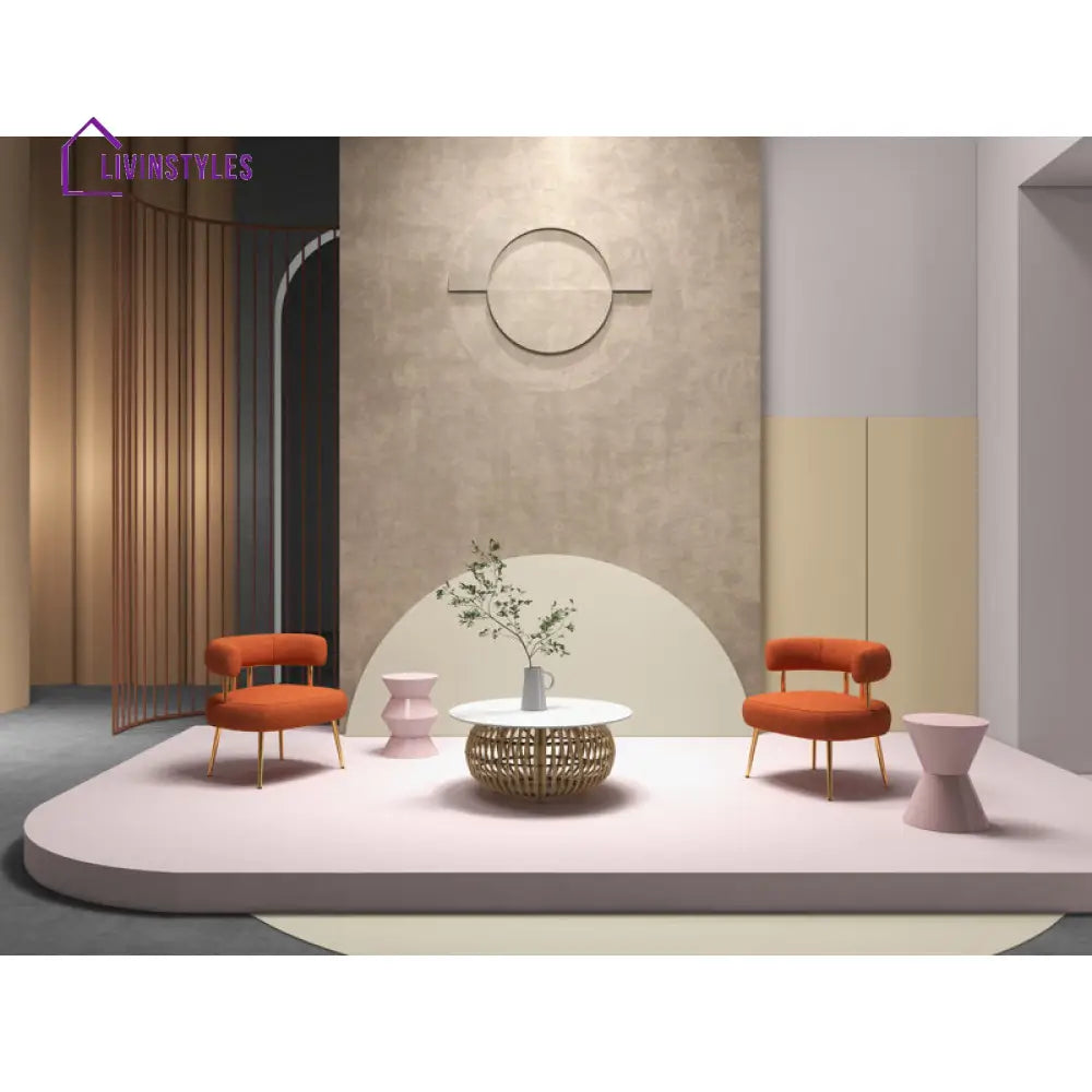 Zeisha Metal and Fabric Arm Chair | Living Room Chair | Lounge Chair