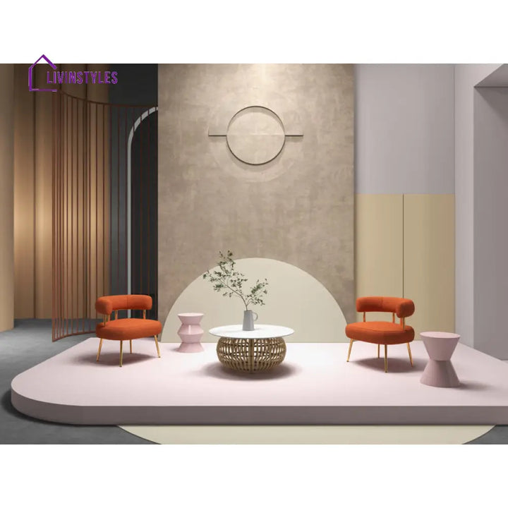 Zeisha Metal and Fabric Arm Chair | Living Room Chair | Lounge Chair