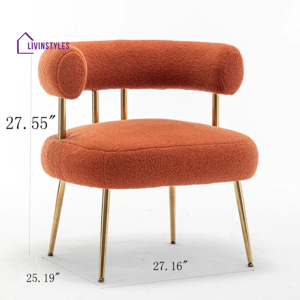 Zeisha Metal and Fabric Arm Chair | Living Room Chair | Lounge Chair