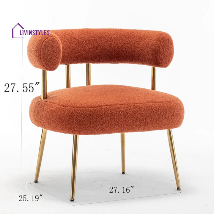 Zeisha Metal and Fabric Arm Chair | Living Room Chair | Lounge Chair