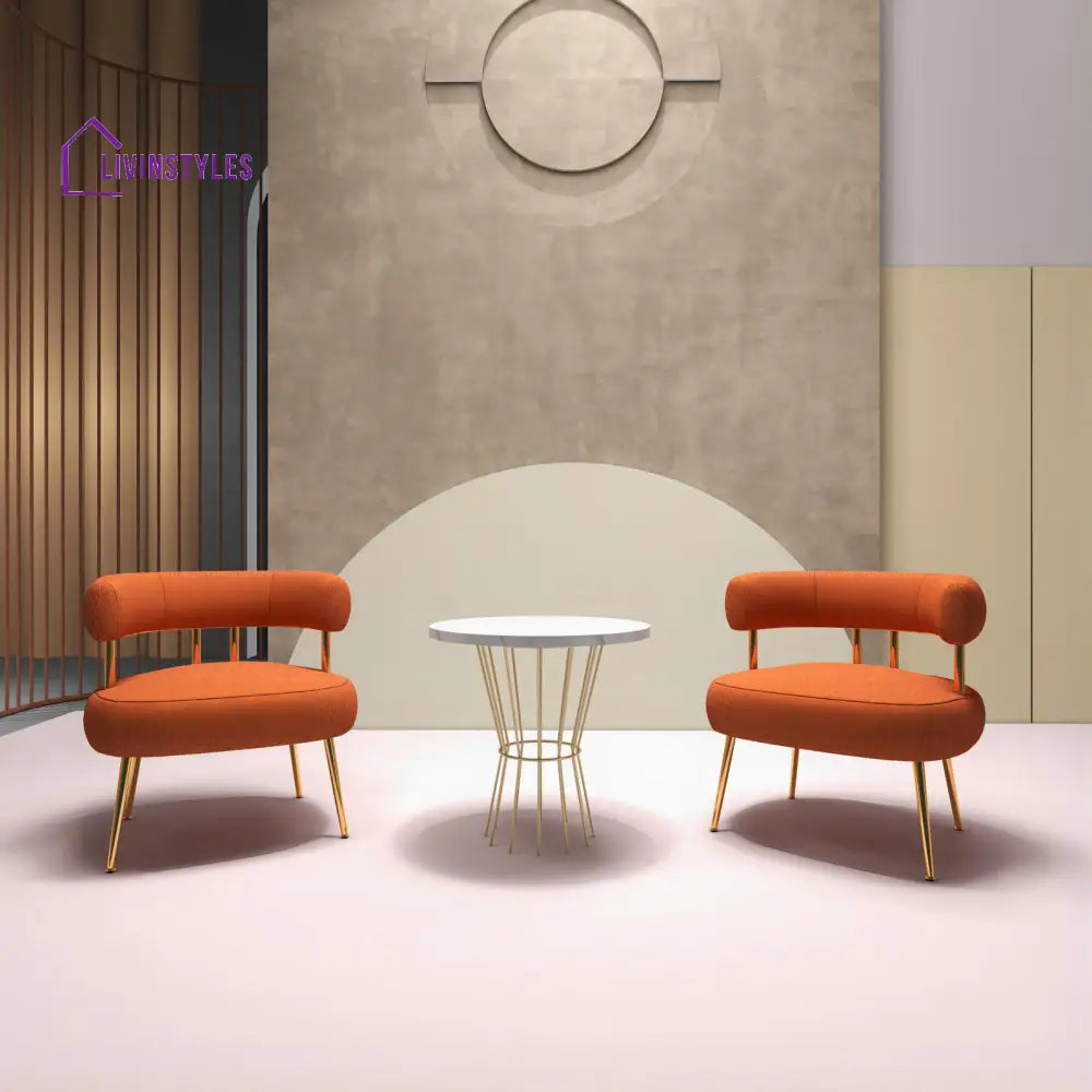 Zeisha Metal and Fabric Arm Chair | Living Room Chair | Lounge Chair