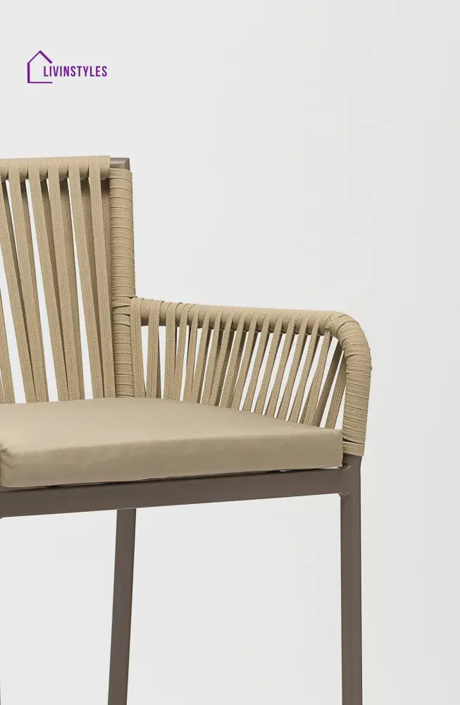 Zeki Outdoor Patio Bar Chair 2 Chair For Balcony Braided & Rope - Bar Sets