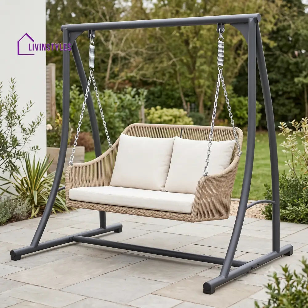 Zelia Outdoor 2 Seater Swing Chair with Stand | Premium Finish Product Online