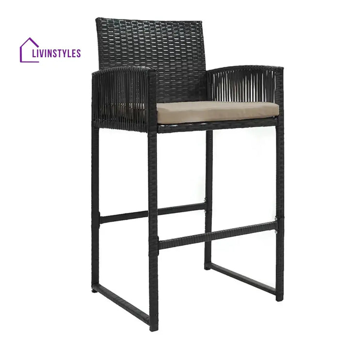 Zenobia Outdoor Rattan Wicker 2-Piece Bar Chairs - Bar Chairs