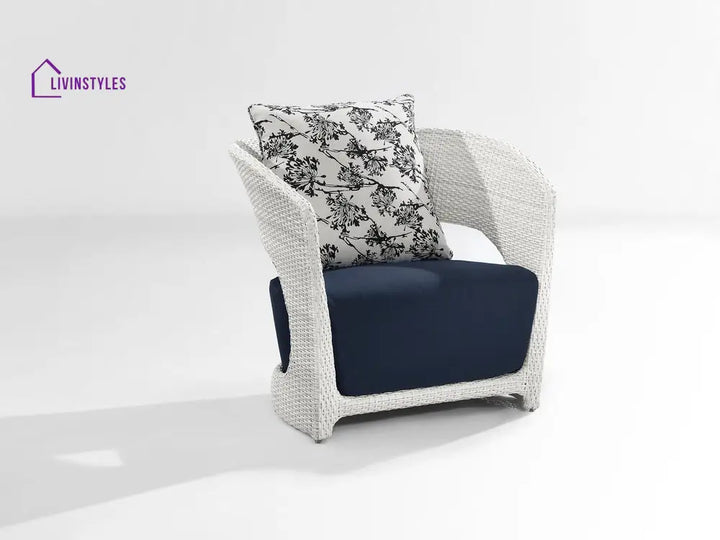 Zibra Outdoor Garden Balcony Sofa Set 2 Seater 2 Single Seater 1 Center Table With Side Table Set (White) - Sofa Sets