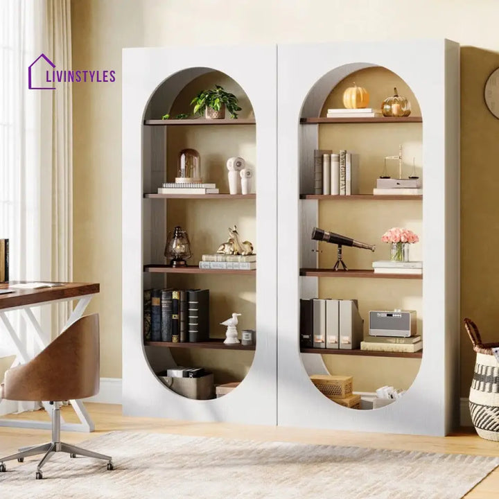 Zinaida Engineered Wood Bookshelves | Bookshelf for Living Room | Bedroom | Drawing Room | Study Room