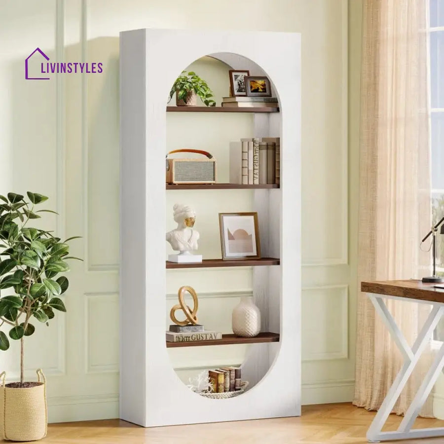 Zinaida Engineered Wood Bookshelves | Bookshelf for Living Room | Bedroom | Drawing Room | Study Room