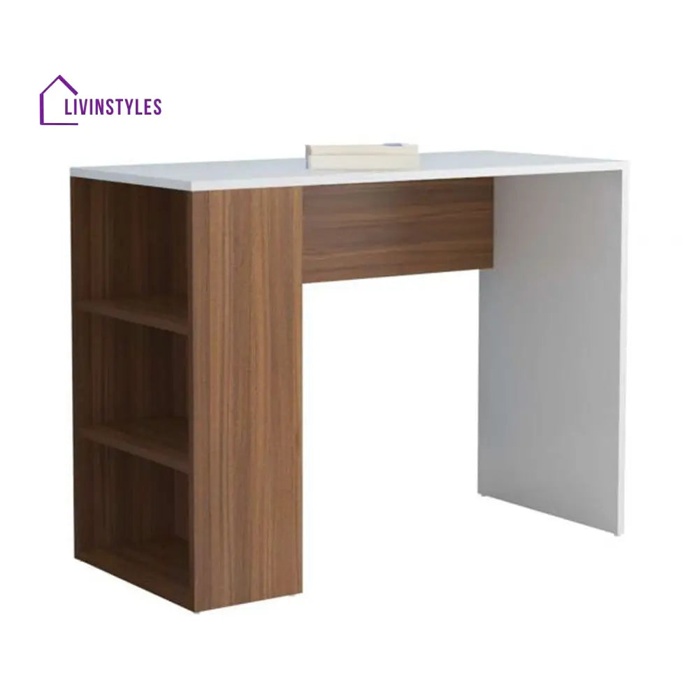 Zinaida Study Table with Side Shelves